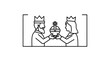 © Dadin - King and Queen Holding Royal Orb, Symbol of Power and Monarchy