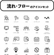 © tachin - 流れ・フローのアイコンセット（色なし）