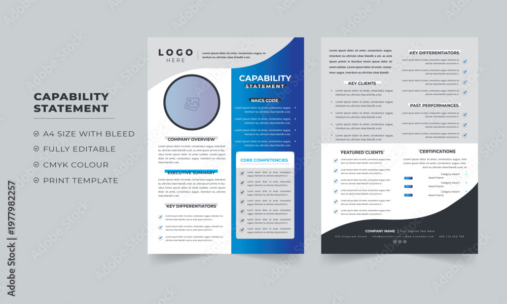 Capability Statement Business Document and Capability Statement ...