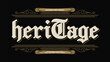 © Muh - Heritage Vintage Blackletter Editable Text Effect with Classic Ornament Framework