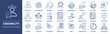 © Camallia Marroh - Credibility icon collection set. Containing integrity, consistency, reliable, authentic, commitment, respect, reliance and more. Outline vector icons collection