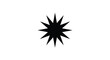 © ArtBySalea07 - A stark black starburst shape dominates a plain white background creating a minimalist design high quality