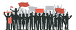 © MD badhon - 3d illustration of a diverse business team holding hands and a red arrow to signify global communication and teamwork success