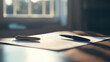 © Mary Salen - Minimal legal document on kitchen table scene symbolizing end-of-life planning, wills, and estate decisions. Clean, realistic composition with strong editorial and financial industry retirement aging
