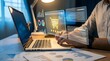 © Eugine - Person working on laptop with digital shopping cart and analytics dashboard hologram, e-commerce sales data and online retail strategy concept in corporate office