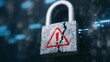 © Iuliia - Broken padlock with warning sign on digital background. Cyber security breach illustration. Hacking attempt and data theft concept. Information technology risk and system failure analysis.
