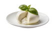 © Piotr - Fresh burrata cheese with basil leaf, isolated on transparent background