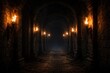 © Rawpixel.com - Mysterious medieval torch-lit corridor.