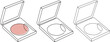 © Servo - Three stages of a compact makeup container being opened to reveal its inner contents Vector