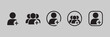 © Mukti - Add user and new group member icons set with plus symbols for account creation and team expansion illustrations.