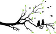 © Ripon Sojib - Beautiful Spring Flower and tree shilhoutte black Floral Vector Illustration