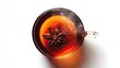 © ujian - Top view of steaming mulled wine with orange slice and star anise