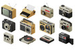 © FARUK - Assorted modular electronic devices and circuit boards in various sizes Vector