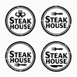 © Deny - Minimalist steak house logos highlighting clean shapes, simple icons, and branding aesthetics