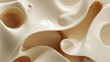 © Maria - Abstract creamy liquid splash with swirling organic forms creating dynamic textured patterns, flowing beige and white fluid waves, depicting movement and smoothness