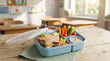 © Attaphol - Fresh healthy school lunch box with copy space on table