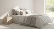 © Warno - Serene bedroom with a large bed, soft lighting, and a window view of nature.