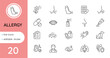© Семионова Светлана - Set of line icons. Allergy. Vector, editable.