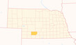 © TipTopMap - Map of the County Frontier (Nebraska, US) showing the Federal State with the highlighted County