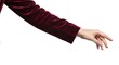 © Ksenia - burgundy velvet evening jacket elegant female arm isolated on white with rich plush sheen