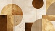 © paisorn - Abstract Geometric Design with Warm Tones and Textured Shapes