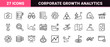 © PixeloAI - Business strategy and success growth line icon set for corporate management