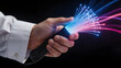 © 守敬 郭 - Hand holding fiber optic cables