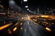 © Worrapol - High-Speed Golden Fiber Optic Data Streams Racing Toward Vanishing Point on Dark Background