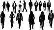 © MD ARIFUL ISLAM - Silhouettes of diverse people a crowd of figures in various poses and attire