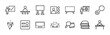 © PixeloAI - Educational seminar and professional training line icons