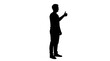 © Hughes - Silhouette of a man giving a thumbs up gesture, isolated on transparent background