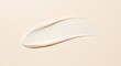 © AbstractAI - White cosmetic cream brushstroke on pale gentle shadow textured backdrop with copy space