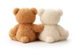 © VirtualVista - Adorable plush teddy bears sitting facing away on a clean white background
