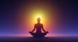 © Agus - Person meditating in peaceful sunset light.