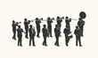 © Dijee Art - A marching band performing on street.
