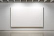 © Tyrah - Empty canvas displayed in minimalistic art gallery with soft lighting
