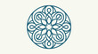 © Titialawiyah - Abstract Teal Mandala Ornament on Cream Background