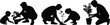 © MDSHAHIN - Silhouettes of people planting plants and trees gardening
