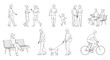 © akila - CAD drawings of people in various everyday activities and poses for architectural and design projects