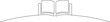 © Safdarali - A minimalist line drawing of an open book sitting on a curved surface