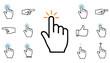 © GraphicsZone - Hand cursor icon. Hand click icon set. Pointer sign and symbol. Vector illustration.