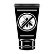 © VectorUP - Insect repellent cream tube icon with a prohibited mosquito symbol, illustrating protection against bug bites and skin irritation