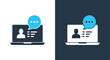 © Ryan - Customer service chat icon in vector - Minimalist, flat icon, outline, glyph, linear, clipart, sticker - icon set