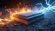 © miss irine - Layered material sample resists heat and electricity. Composite layers show extreme condition durability. Innovative material science offers strong protection for advanced tech applications.
