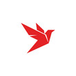 © aiko - Red Origami Bird In Flight.