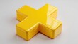 © Liliia - Vibrant Yellow Plus Sign Against A Clean White Background: A Striking Graphic Design Element In Shades Of Brightness.