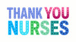 © Gambar - Colorful Thank You Nurses Message with Polka Dot Design on White Background