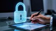 © Chotika88 - Modern digital signature solutions for secure office technology in professional workspaces