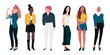 © Rawpixel.com - Illustration of diverse women in various outfits. Includes women of different ethnicities and styles. Fashionable women in casual and formal attire. People illustrations, isolated element vector set.
