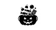 © nana - Black Halloween Pumpkin Candy Bowl.